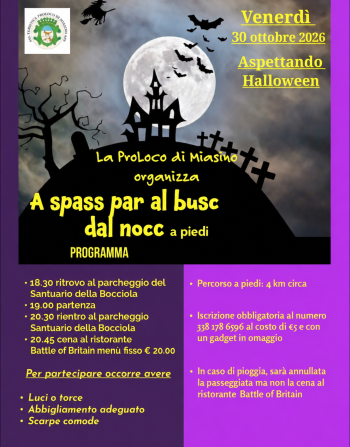 Halloween ad A spass par al busc 2026